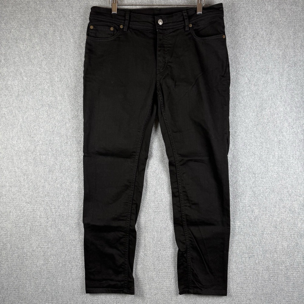 Bla Konst Acne Studio Jeans Mens 36x28 Black Button Fly Made In Italy Designer